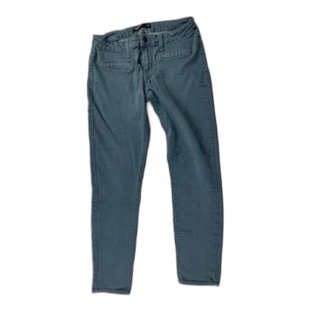 Just Black Size 28P Womens Jeans Skinny Low Rise Stretch Green